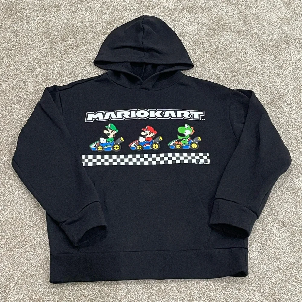 Old Navy Mario Kart Black Hoodie Boy’s Size XL
